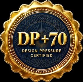 DP +70 design pressure rated