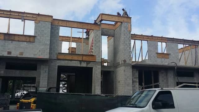 New construction ready for impact window installation
