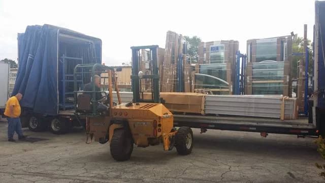 Impact window units arriving on site