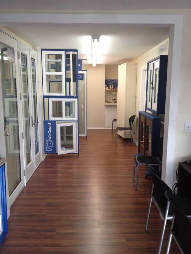 Window and door samples in the TDC showroom